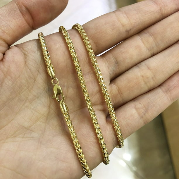 14k White Gold 1.0mm Polished Franco Chain Necklace Bracelet 7-24 